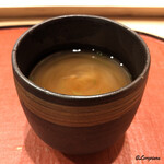 御料理 寺沢 - 滑子 味噌汁