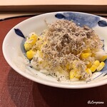 御料理 寺沢 - 玉蜀黍 炊込みごはんにサマートリュフ