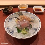 御料理 寺沢 - 天竜川の鮎の造り