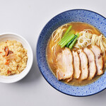 Noukou Niboshi Soba Maru Ni Tachibana - 叉焼もっと+炊き込みご飯セット