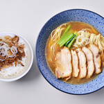 Noukou Niboshi Soba Maru Ni Tachibana - 叉焼もっと+炙りちゃーしゅー飯セット
