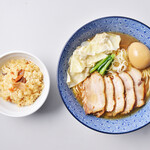 Noukou Niboshi Soba Maru Ni Tachibana - 全部のっけ+炊き込みご飯セット