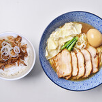 Noukou Niboshi Soba Maru Ni Tachibana - 全部のっけ+炙りちゃーしゅー飯セット