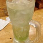 無器用男のざっくり居酒屋 満開 - 青りんごチューハイ　450円