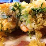 更科 - 更科 ＠佐野 かきあげせいろ  かきあげ 天然小海老と三つ葉がたっぷり