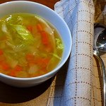 マクロビオティックレストラン 陽菜 - 雑穀とレタスのスープ
