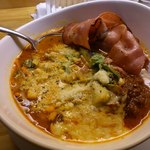 soratodaichinotomatomembejixi - トマトエビchili麺＋ベーコン・チーズトッピング