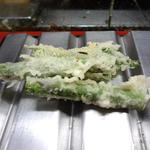 天錦 - 天ぷら(アスパラ)(2012.10)