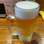 もつ焼き 大統領 - 生ビール