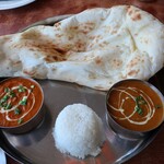 Indian Restaurant Sunrise - ナン、チキンカレー、キーマカレー