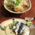 やきとり 戎 - 煮込み豆腐・しめ鯖