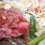 味鉄 - タレ焼き野菜とタレ投入