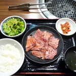 牛繁 - 国産牛 元気ｶﾙﾋﾞ焼肉定食