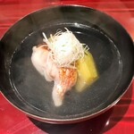 銀座 しのはら - アマダイと賀茂茄子のお椀