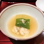 銀座 しのはら - 鱧と冬瓜と万願寺とうがらしの炊き物