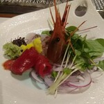 安達屋旅館 - サラダ仕立てのお造り