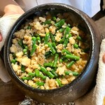 温石 - 鱧のそぼろとインゲンのご飯