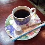 割烹 なにわ - 食後のコーヒー　チンチン・アッツアツ！