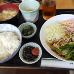 Shokudou Irokawa - 2021/7/14(水)　日替り定食550円(焼肉定食)