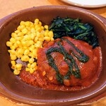 サイゼリヤ - 令和3年7月 ランチタイム
スパイシートマトハンバーグ
ライス、サラダ、スープ付 500円