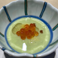 鮨 権左衛門 - 茶豆ととうもろこしの摺流し