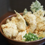 まる博 - かしわ天ぶっかけ 饂飩冷☆