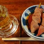 宇ち多゛ - これが私の置き方です。お皿はレバボイルお酢です