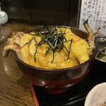 會水庵 - 焼きあなごと玉子のふはふは丼。