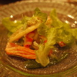 れすとらん 西島 - キスと車海老を使ったサラダ