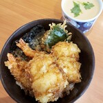 Muten Kura Zushi - 天丼と茶碗蒸しのセット　550円
