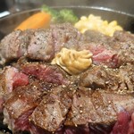 いきなりステーキ - ワイルドステーキ450㌘@¥1925+ランチセット¥220