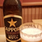 緒方 - お酒①瓶ビール(黒ラベル、サッポロ)