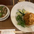 ジャスミン タイ - トムヤムパクチーソース炒飯　1300円に、サービスのスープのセットです