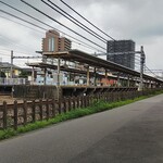 丸長 - 店近辺から見る高崎線宮原駅ホーム