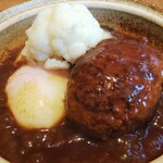 土鍋ごはんと和酒の店 おてだま - ハンバーグは松阪牛･･･じゃなくて松阪豚だそうです。