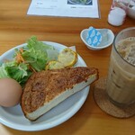 ころころカフェ - 料理写真:モーニングセット アイスカフェオレ