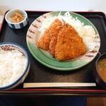 かつさと - N・イカ&アジフライランチ(660円)