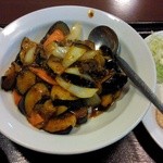中華料理 翔麗 - 麻婆茄子丼定食　挽肉が少ないです。