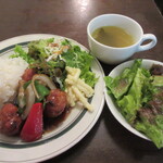 小さな街の食堂 cafe MISTY - 合挽き肉だんごのバルサミコ甘酢ソース　890円