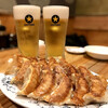 大阪王 - 焼餃子 6個 ×3 と 生ビール×2