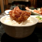 Gyouzanabe A-Chan Kitashinchi - 鶏の唐揚げ オンザライス
