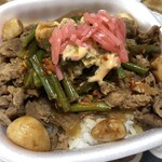 すき家 4号郡山日和田店 - 牛丼にんにく付き大盛り弁当