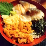 みなと食堂 - うにホッキ丼