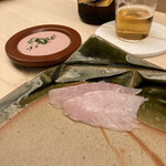 Sushi Kibatani - 氷見産 かわはぎ 肝醤油