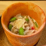 季節料理 よし野 - お通し（冷製茶わん蒸し）