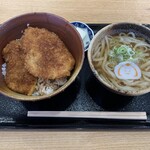 ほたや食堂 - ソースかつ丼うどん(お漬物付き)、800円