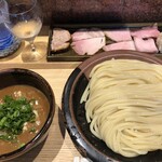 中華蕎麦 とみ田 - つけめん+特選全部乗せトッピング+白ワイン