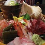 海の神山の神 高岡店 - 刺身の盛り合わせ