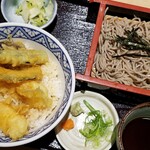 南部家敷 - ◆「天丼セット」◇半ざるそば