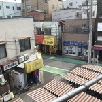 豚ラーメン - 跨線橋の上から店舗を望む(2021.6.18)